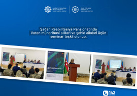 Şağan Reabilitasiya Pansionatında Vətən müharibəsi əlilləri və şəhid ailələri üçün seminar təşkil olunub