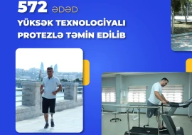 476 hərbçi 572 ədəd yüksək texnologiyalı protezlə təmin edilib