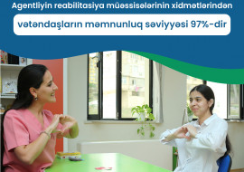 Agentliyin reabilitasiya müəssisələrinin xidmətlərindən vətəndaşların məmnunluq səviyyəsi 97 faiz təşkil edir