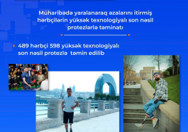 489 hərbçi 598 ədəd yüksək texnologiyalı protezlə təmin edilib